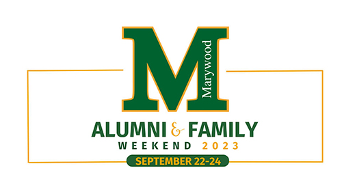marywood alumni and family weekend logo